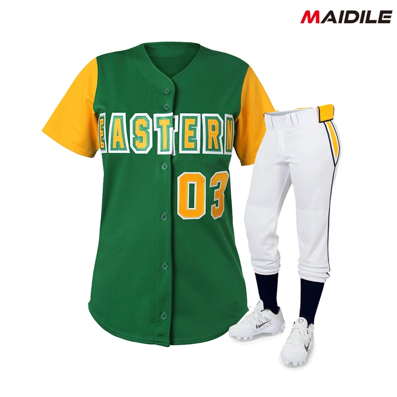 High Performance Polyester Baseball Jersey Customized Mesh Women's Baseball Uniforms