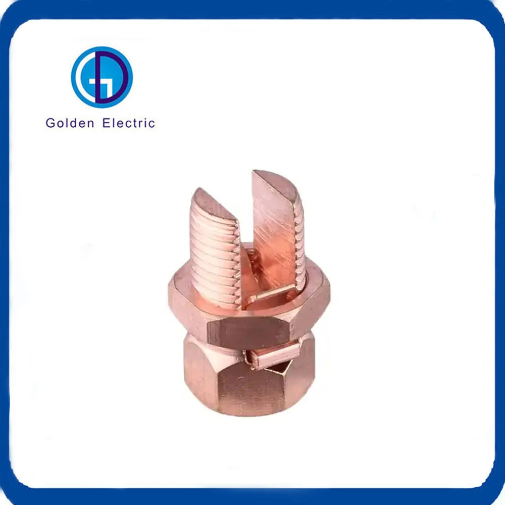 16mm2 ~ 240mm2 Brass Split Bolt Type Wire Cable Connector Line Tap Clamp for Earthing Connecting