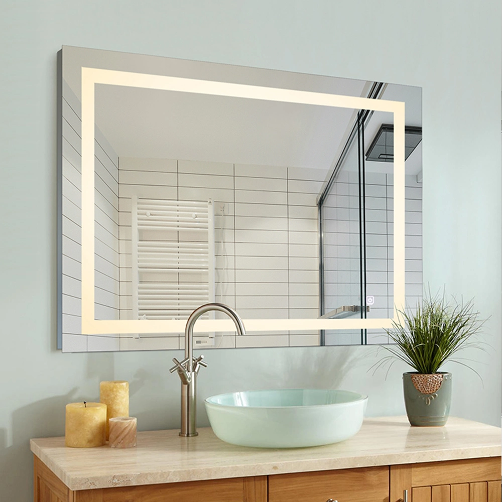 Wholesale/Supplier LED Mirror IP66 Resort Wall Mount Bathroom Rectangular Shape Lighted Mirror Hotel Use