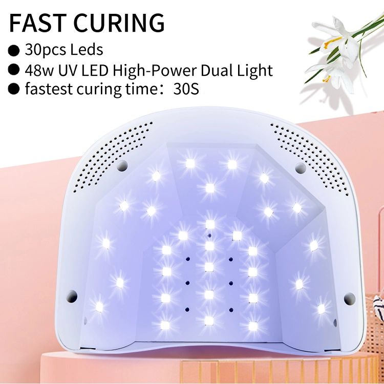 48W LED de calor UV Nail Secador Diseño lámpara de Nail Caja fuerte Luz UV de sol