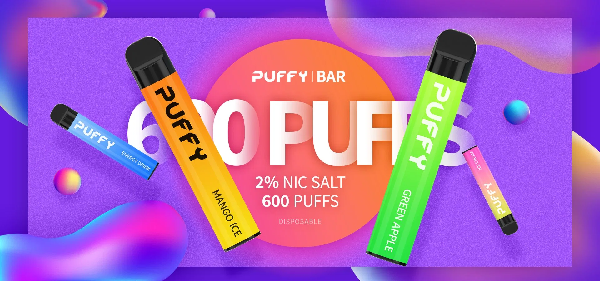 VAPE eléctrico de VAPE cigarrillos simples E líquido 600 Puff Wholesale/Supplier Vision batería de giro 0% 2% 5% NIC Puffy Barra de lápiz batería