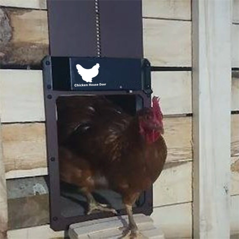 Automatic Waterproof Chicken Coop Door, Chicken Coop Door, with Light Sensor Delayed Opening Timer Wbb19348