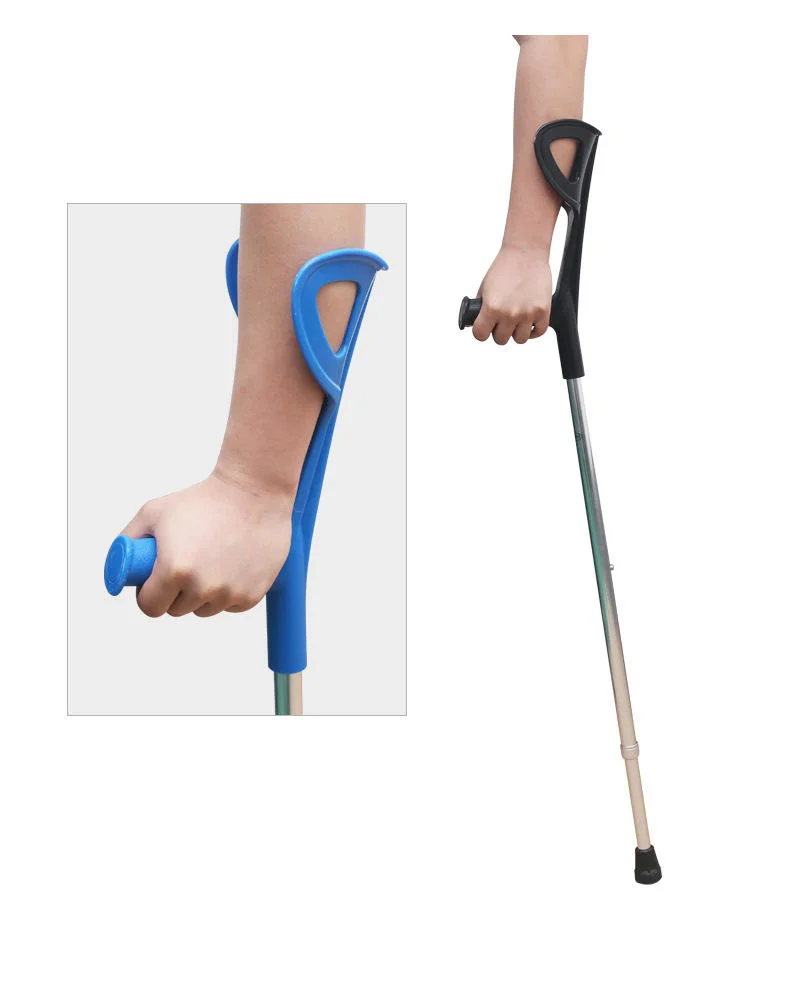 Comfortable Adjustable Elderly and Disabled Aluminum Alloy Forearm Elbow Crutches