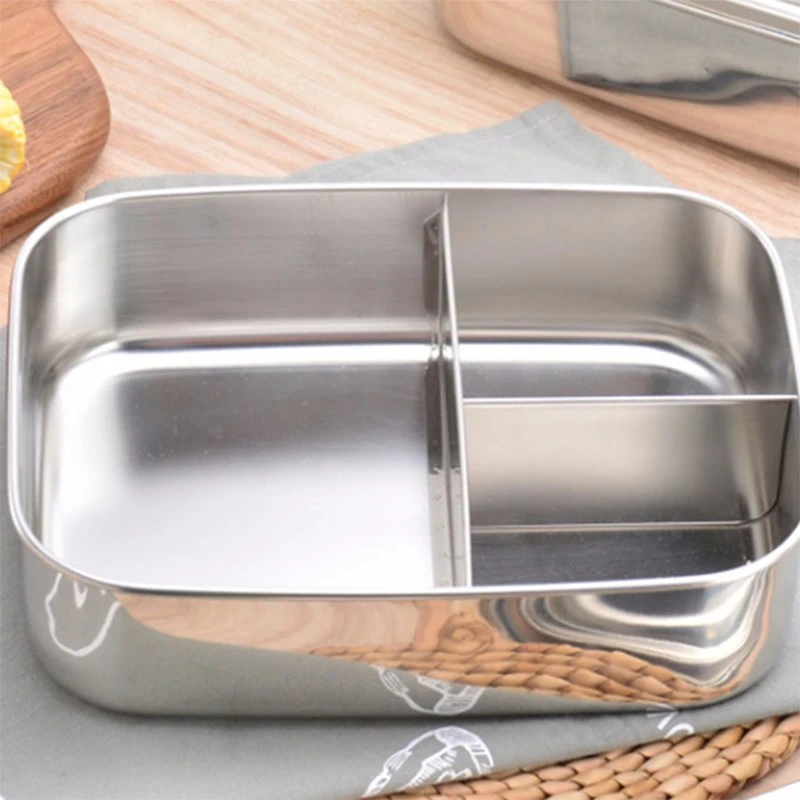 Rectangular Stainless Steel Lunch Box Bento