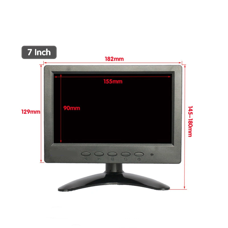 Moniteur de vidéosurveillance HD 10.1 pouces 16 : moniteur de bureau LCD TFT 9