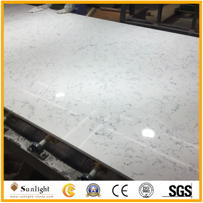 Wholesale/Supplier 2cm Chinese Engineered Artificial Carrara White Quartz Stone