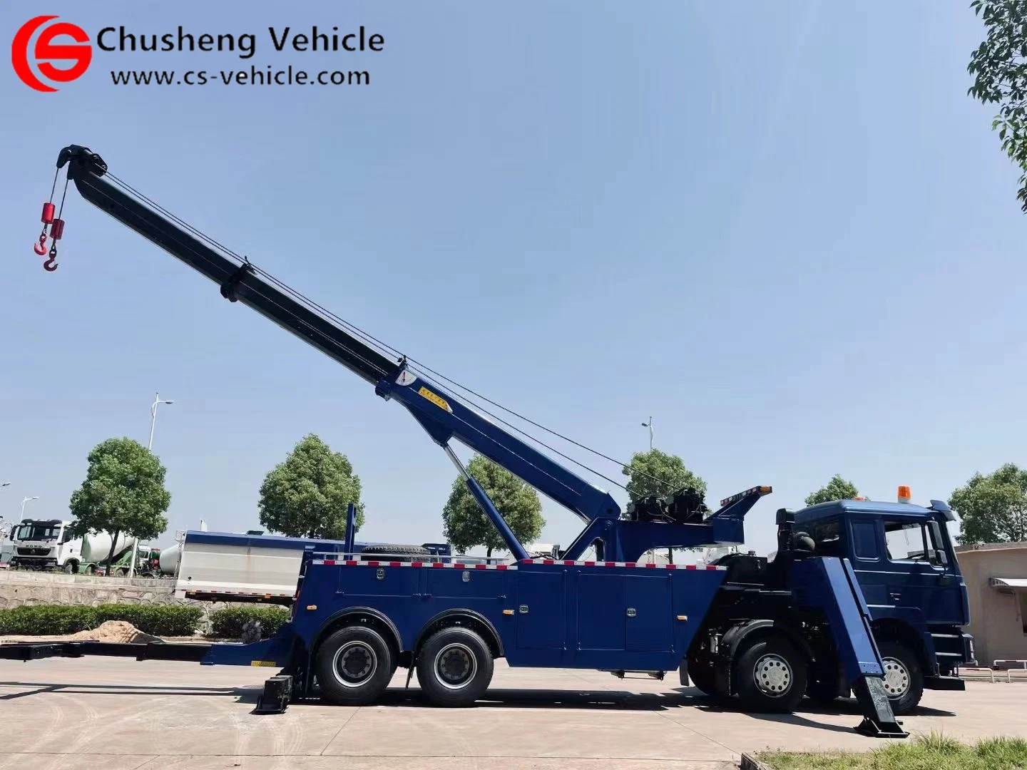 شاحنة سحب طريق الإنقاذ 420HP 30ton 50tons Road Rescue Towing Truck شاحنات سحب سيارات من Wrecker لزامبيا