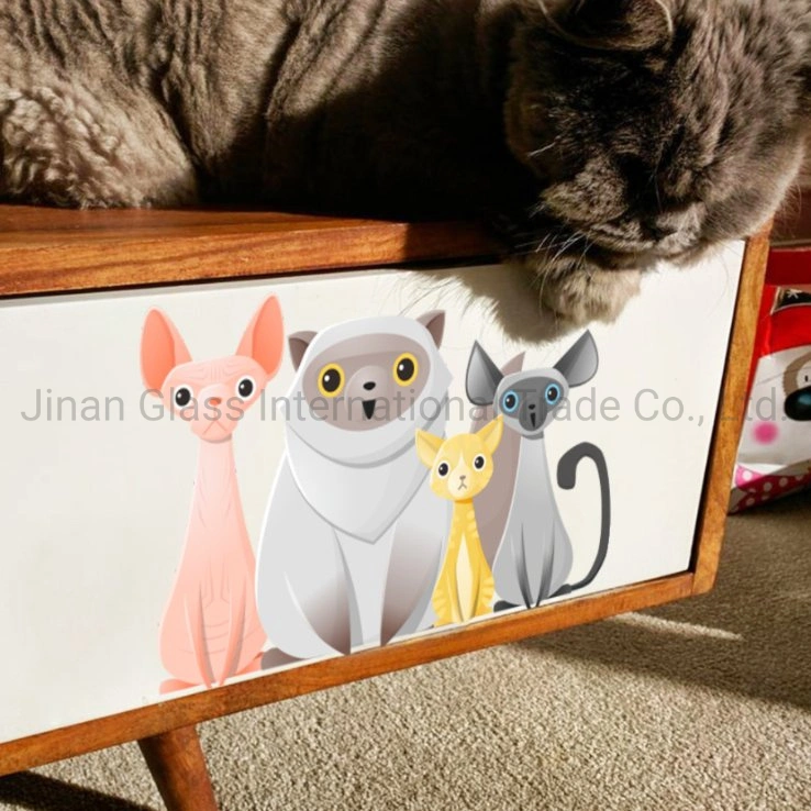 Cartoon Nordic Style Cat Wall Sticker Children's Room Kindergarten Wall Room Decoration Wallpaper Door Sticker