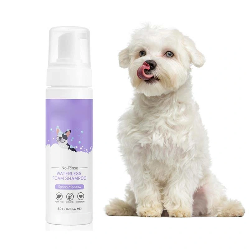 Chien Chat Waterless organiques Shampooing de toilettage de nettoyage à sec de rinçage de la Mousse au bain de mousse