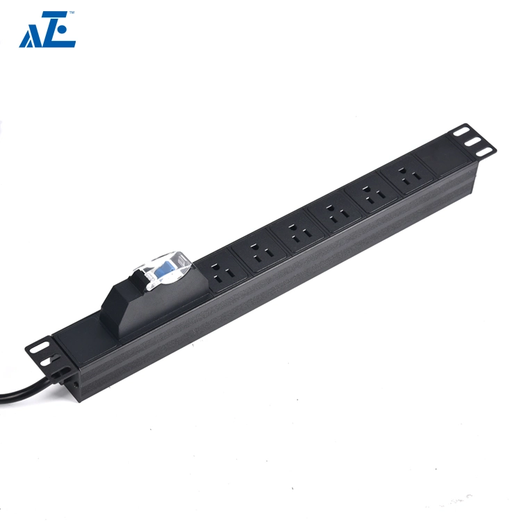 1U Rack Mount 6-Wege Amerika PDU für 6U 9u 12U Wandmontageschrank für den Außenbereich