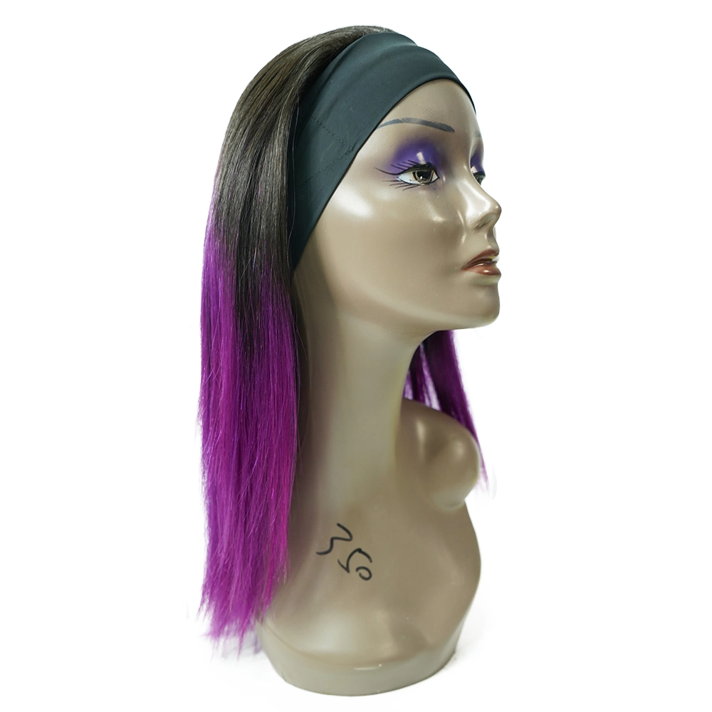 Straight Headband Wig Human Hair Brazilian Machine Made Human Hair Wigs Natural Color