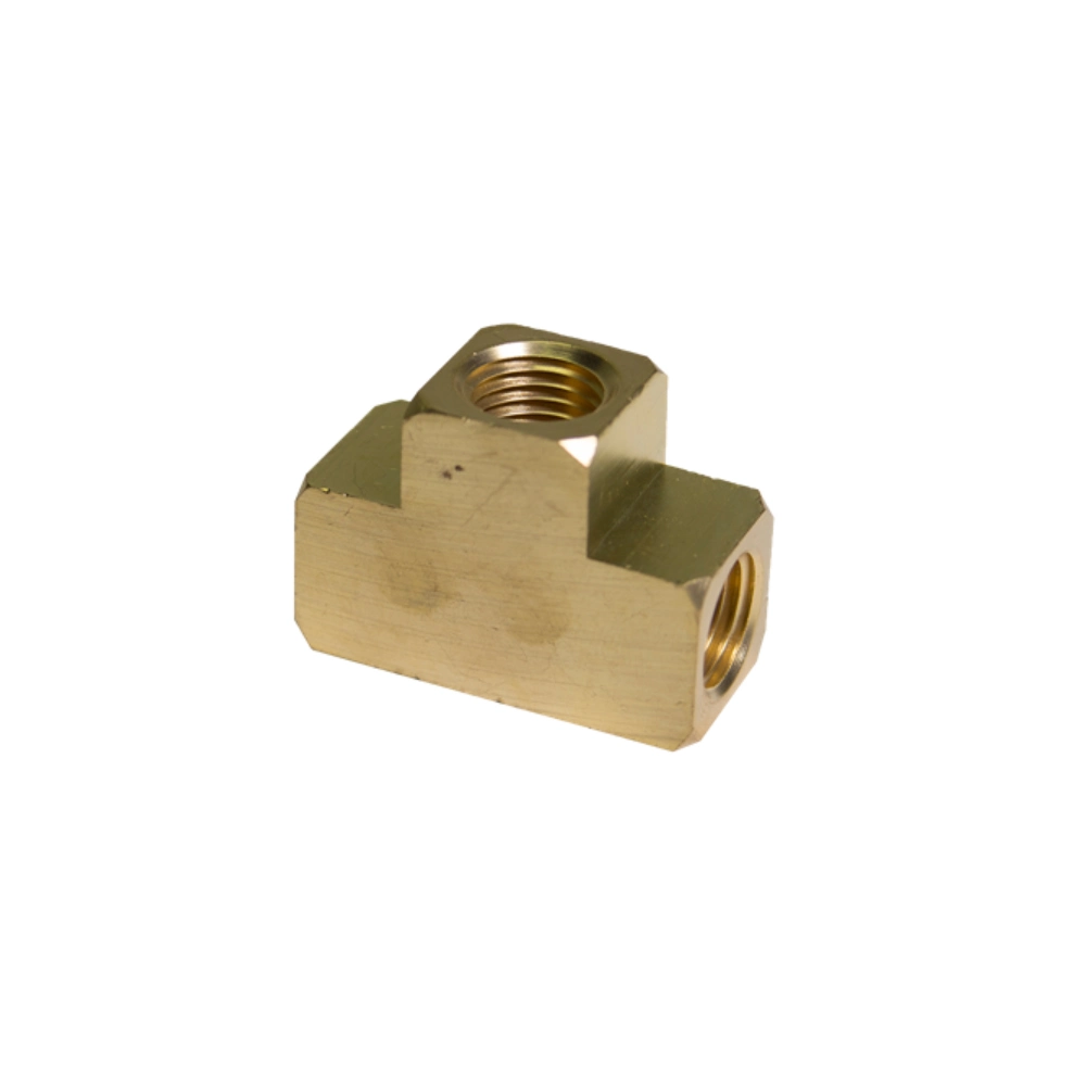 Professional Customized Tee Brass Pipe Fittings Machinery Metal Spare Parts