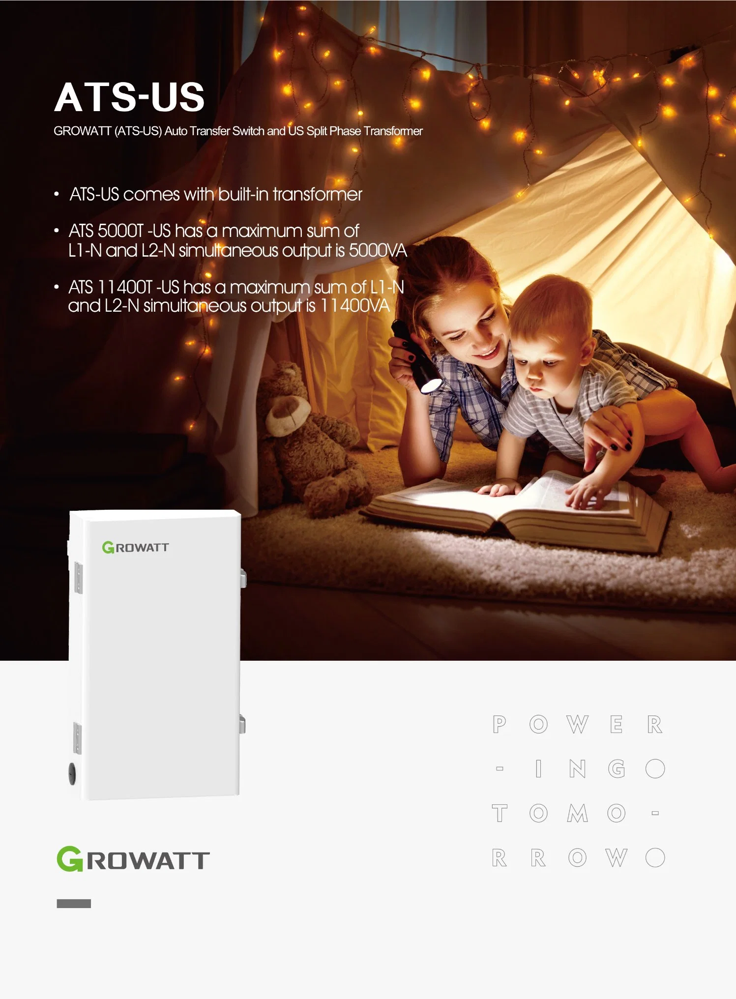 Growatt ATS-Us Us Backup Box Ess Accessories for Solar Energy Power System