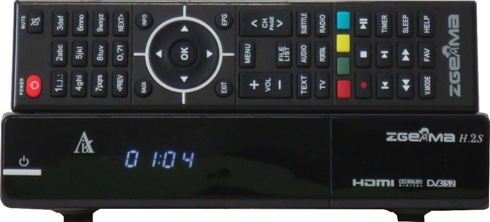 Zgemma H. 2s Multimedia Linux Set-Top Box مع Dual DVB-S2 Tuner، دعم 1080p، قارئ البطاقات الذكية، USB PVR، ودعم EPG