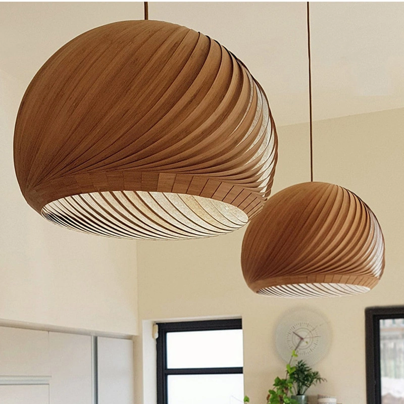 Wooden Modern LED Decorative Indoor Lighting Simple Chandelier Home Bar