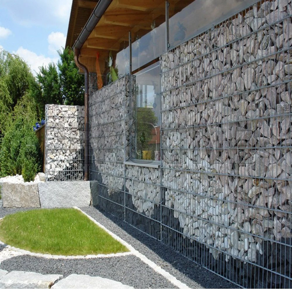 Galvanized Iron Wire Gabion Stone Wall for Control and Guide of Water or Flood