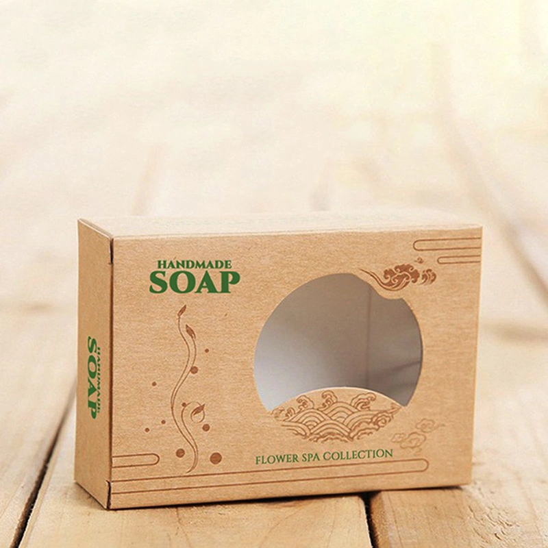 Caixa de papel para embalagem de sabão biodegradável, tipo Multibox personalizado, com transparente Janela