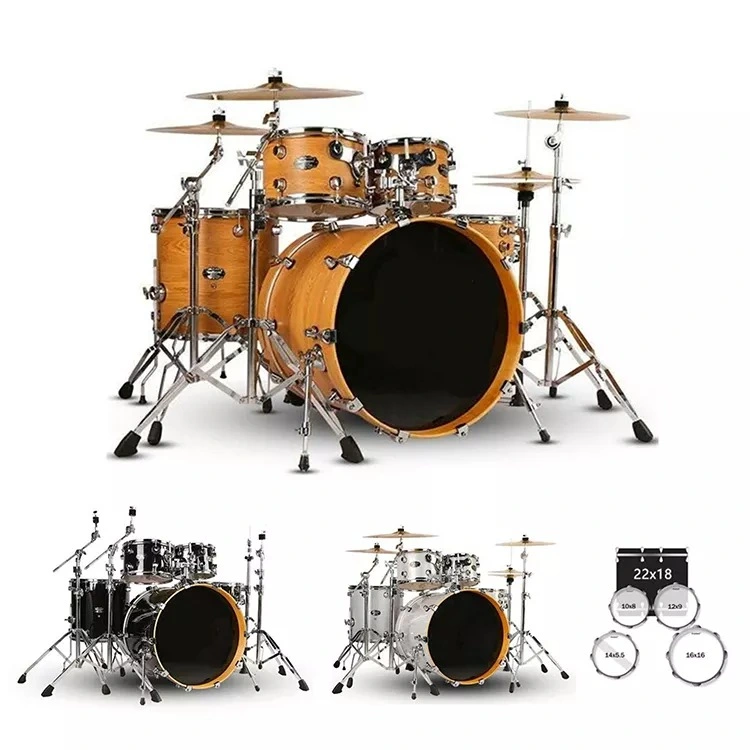 Venta de fábrica de instrumento de percusión musical profesional Jazz Drum Kit 5 7 Piece Drums Set