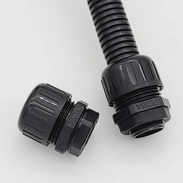 IP68 Waterproof Connector M20X1.5 with RoHS Plastic Flexible Conduit Ad21.2 M20-Ad21.2