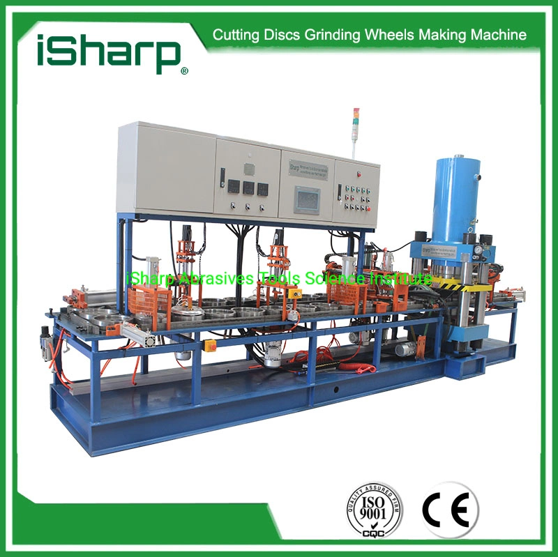 High Accuracy 150-230mm Pusher Type Cutting Wheel Making Machine in China