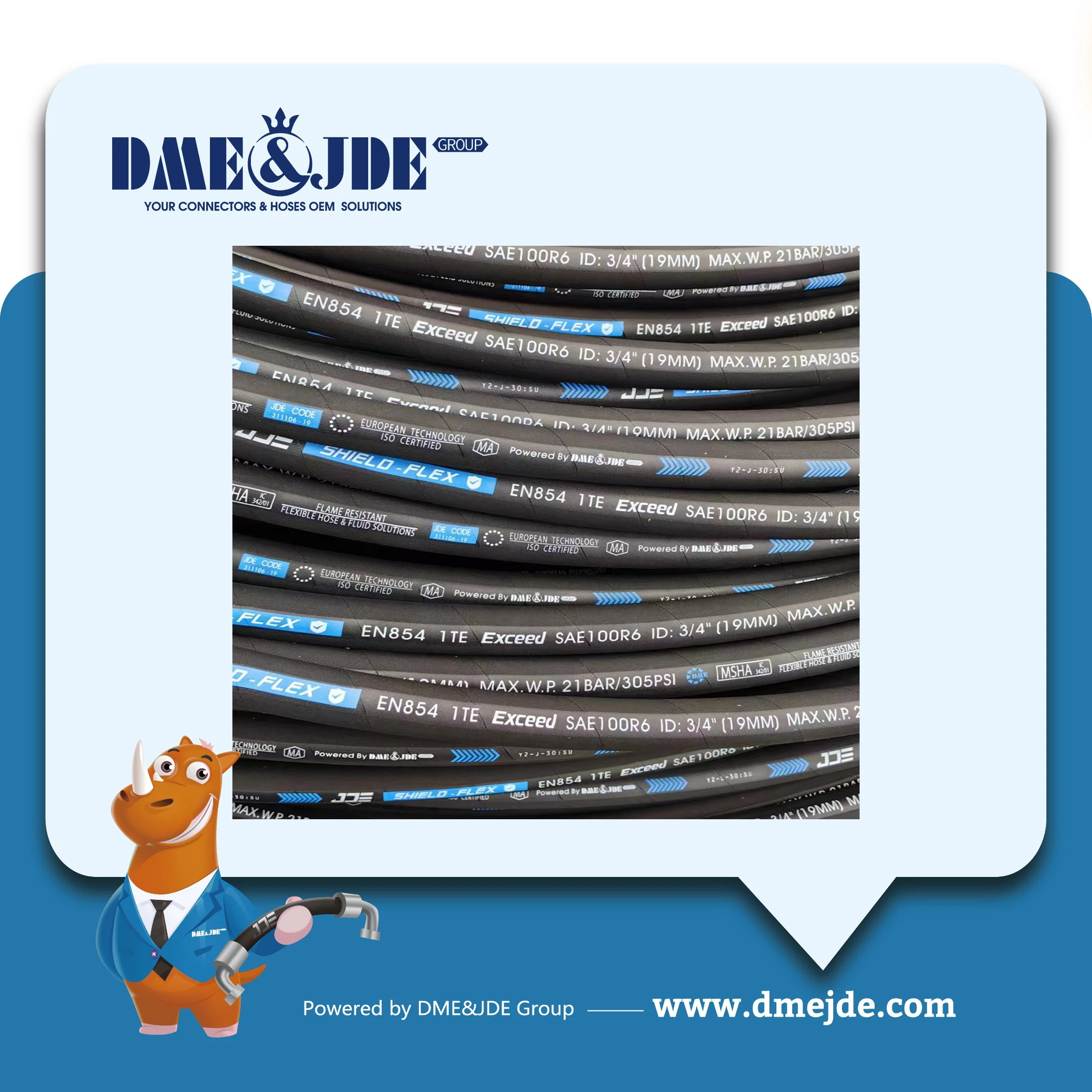 Industrial Hose Air & Water Hose &ndash; Black Wire Braided Fluid