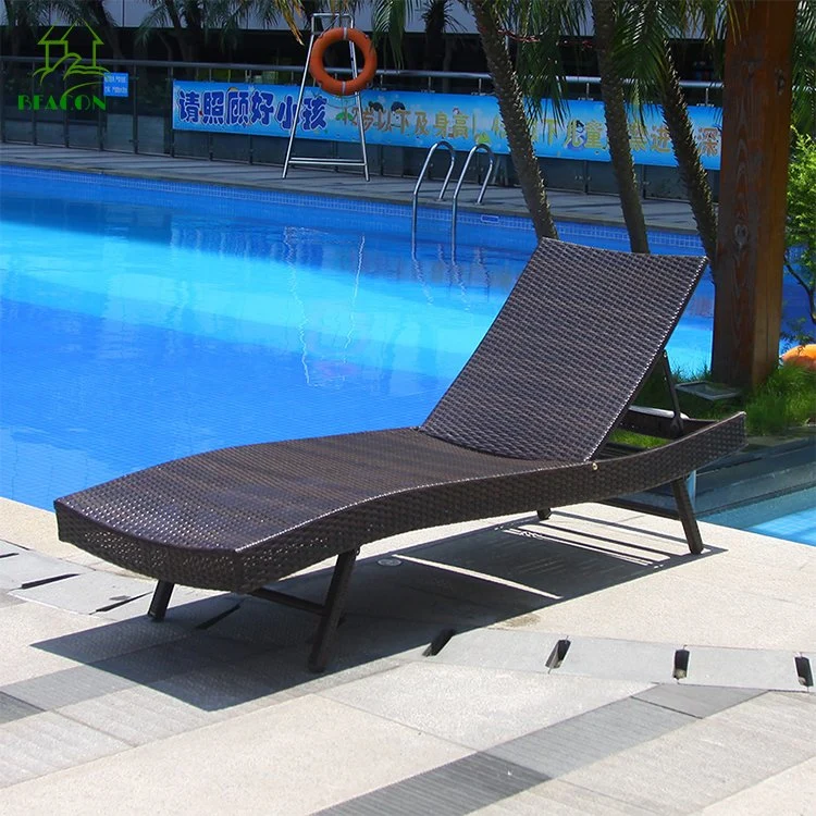 Luxury Outdoor Furniture Poolside Aluminum Upholstery Sun Lounger for Hotel