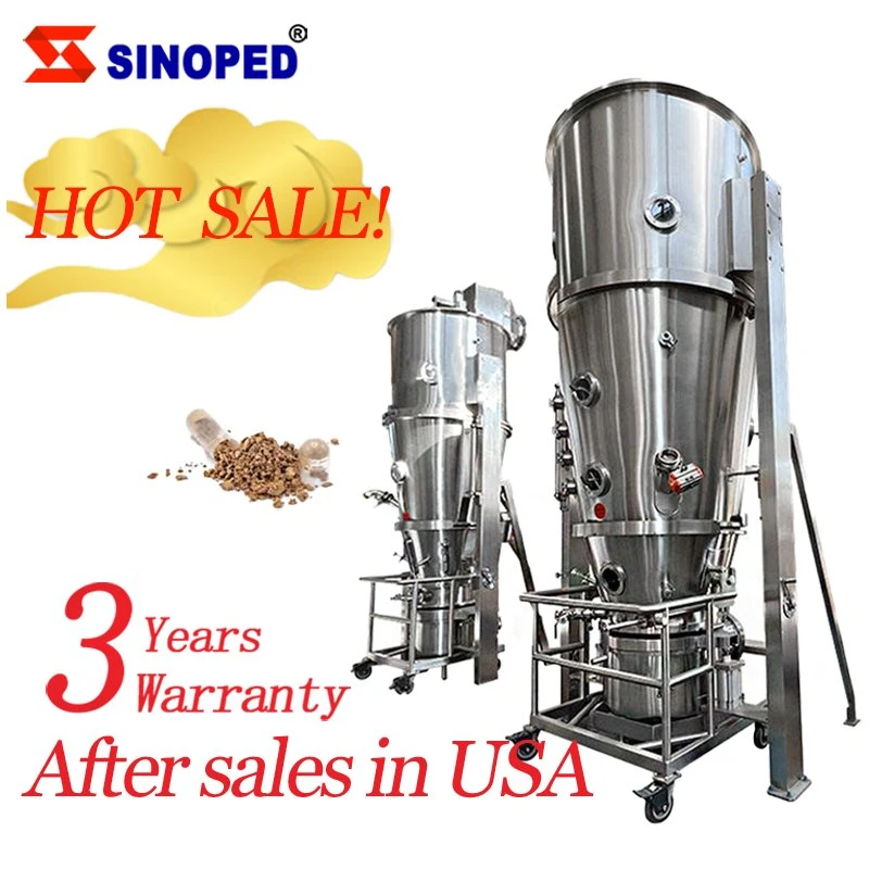 Pharmaceutical Chemical High Efficient Cocoa Boiling Granulation Fluidized Price Dryer Drying Spray Granulating Machine Fluid Bed Drying Machine