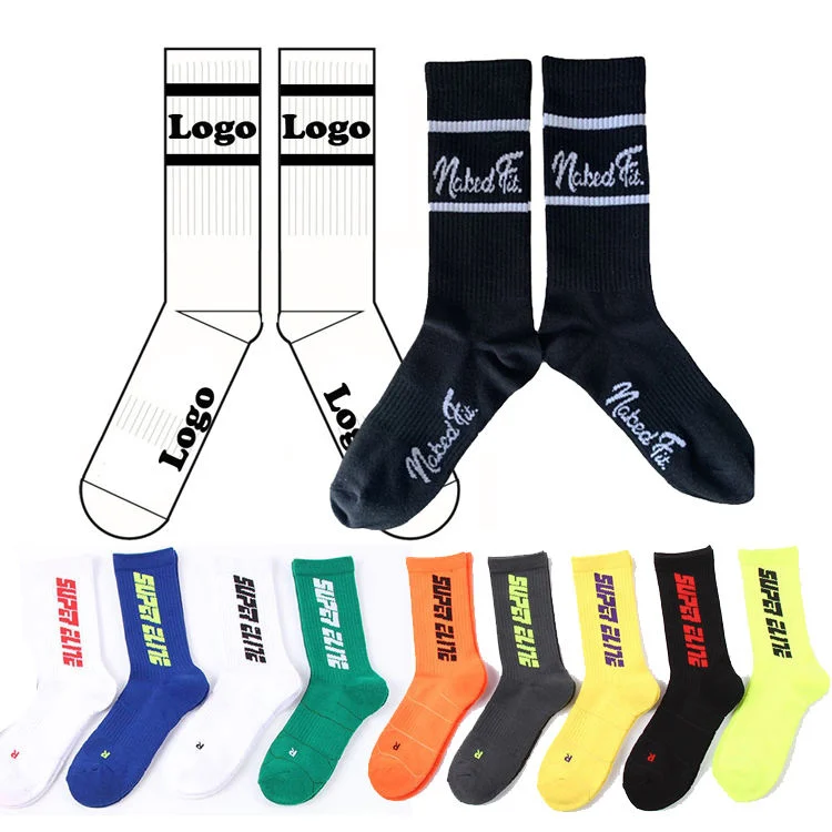 Xianghui Meilleure vente 100% coton Hommes Sport Chaussettes personnalisées Logo Unisexe Athlétique Sneaker