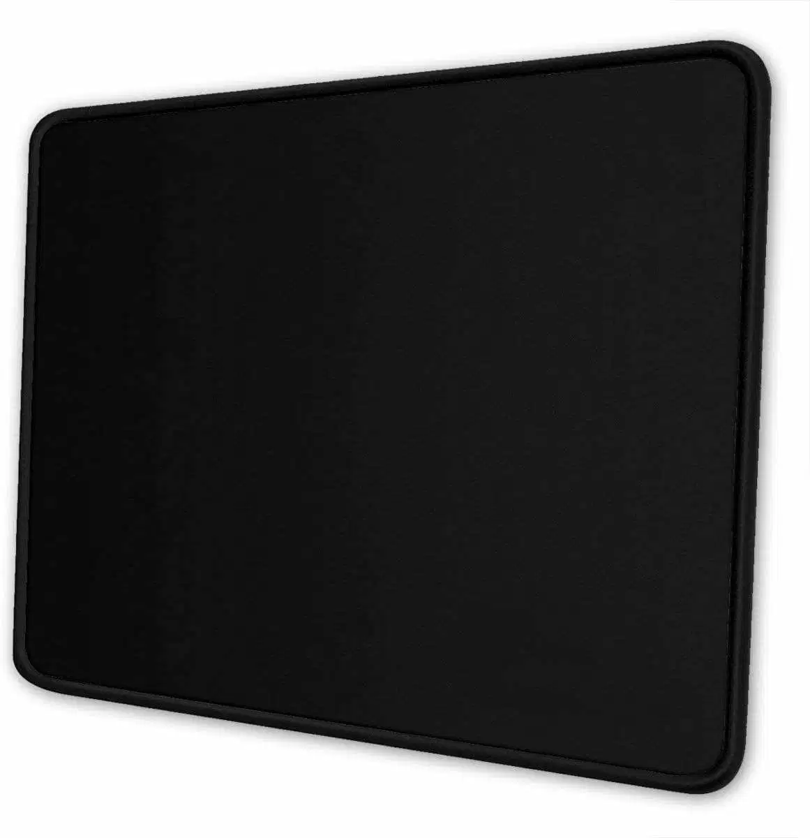 Non-Slip Rubber Base Stitched Edges Small Black Gaming Mouse Pad for Home Office