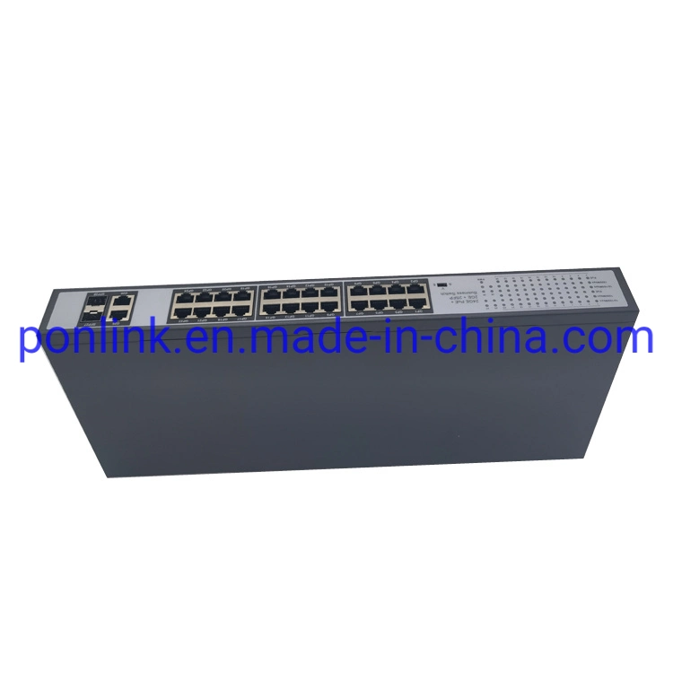 1000m Poe Port 2 1000m Poe Switch con 24 SFP Puertos