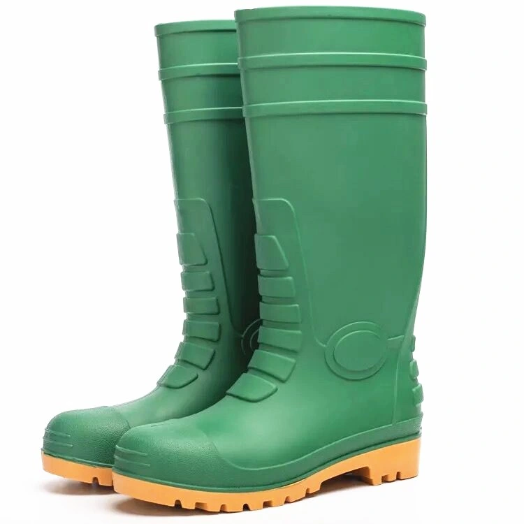 Cheap Price Industry Steel Toe Cap Safety Knee High Rainboots Gumboots