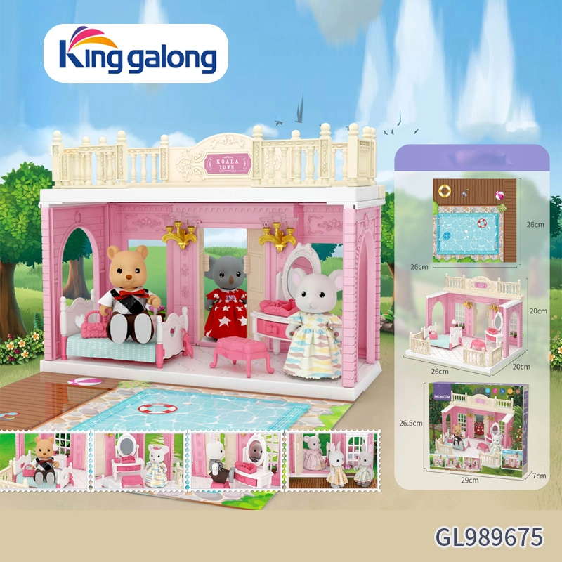 Little World Deluxe Penthouse Dream Doll House Accessories Fathor Garden لعبة دريم هاوس مع هدية رائعة خفيفة للأطفال