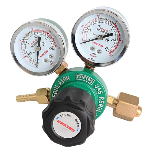 Oxygen O2 Gas Controller with Two Big Pressure Gauge Cretec Cretos Type Style