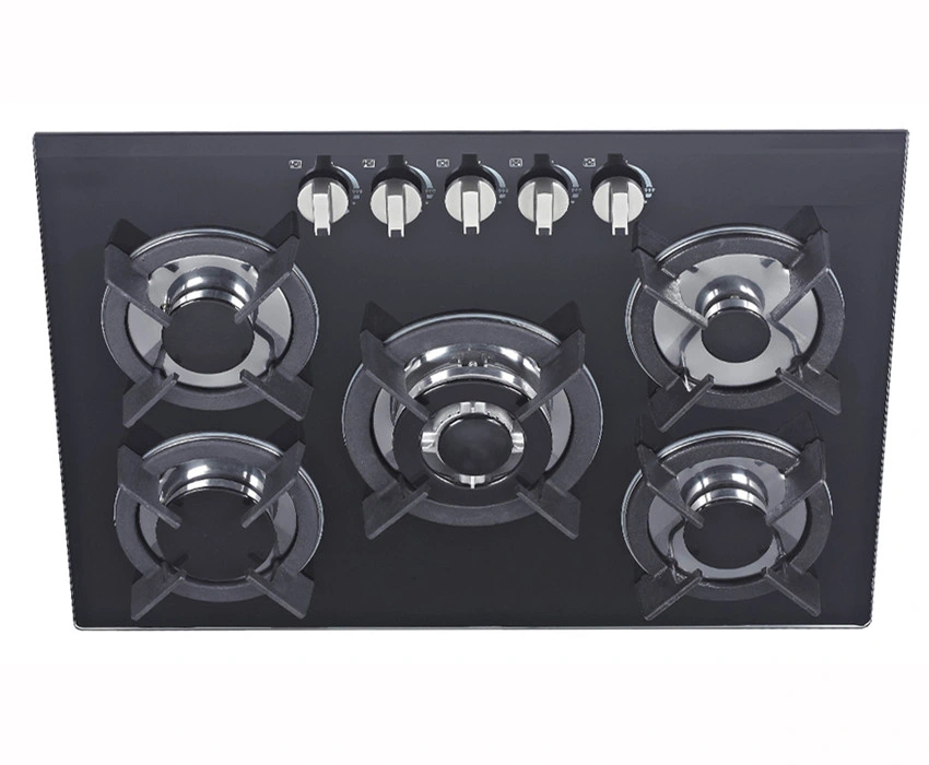 Queimadores de alta qualidade 5 vidro temperado Cooktop Gás Home aparelho