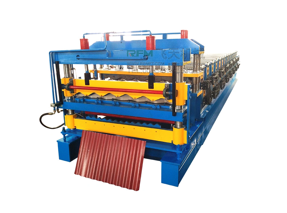 PPGI Color Steel Roll Tile Corrugated Sheet Standing Seam Double Layer Roll Forming Machine