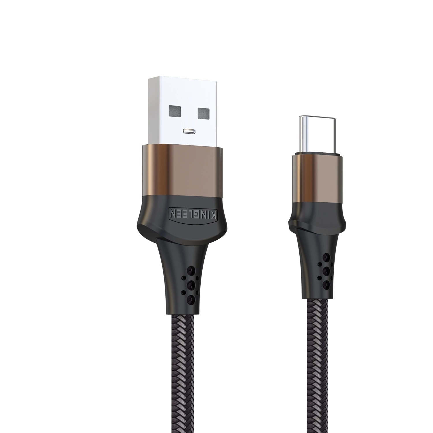 2m cable de nylon trenzado y tejido cable de datos 7ft USB-C. Carga y sincronización rápidas 2000mm Metal Aluminium Tipo C datos USB Cable