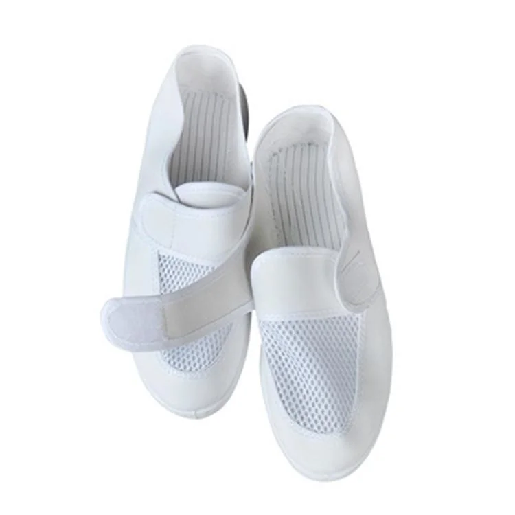 Zapatos blancos Leenol PVC con Velcro Anti Static Working Shoes