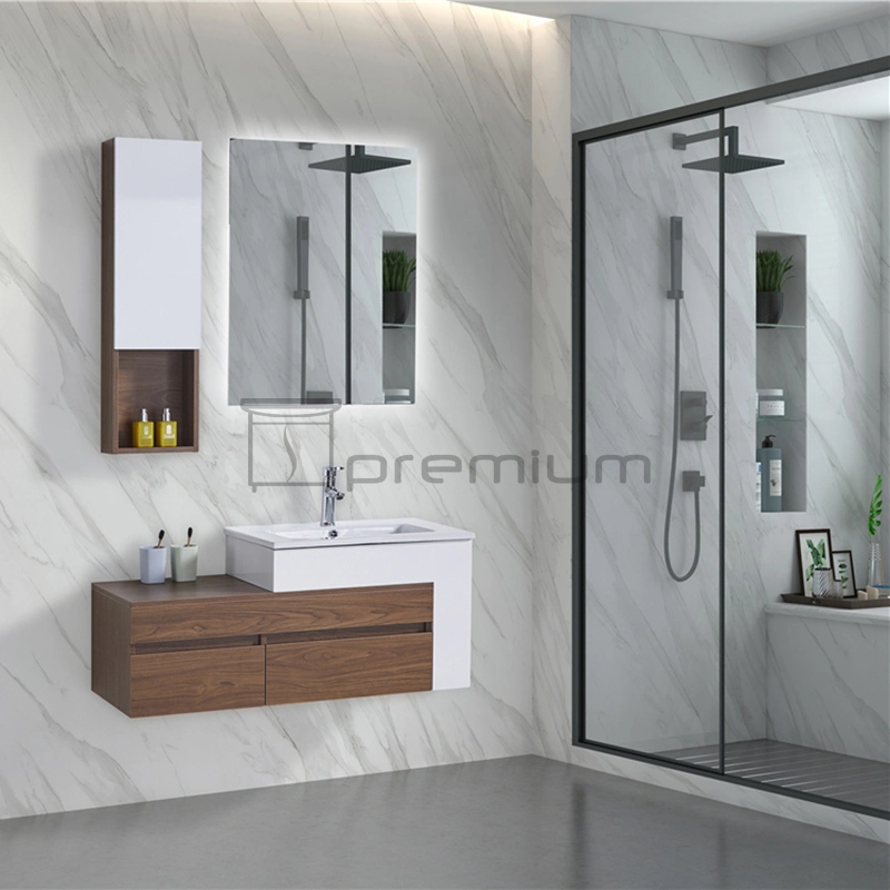 Hangzhou Factory Quality Laminate Bathroom Cabinet Plywood Bath Vanity Set for Sale