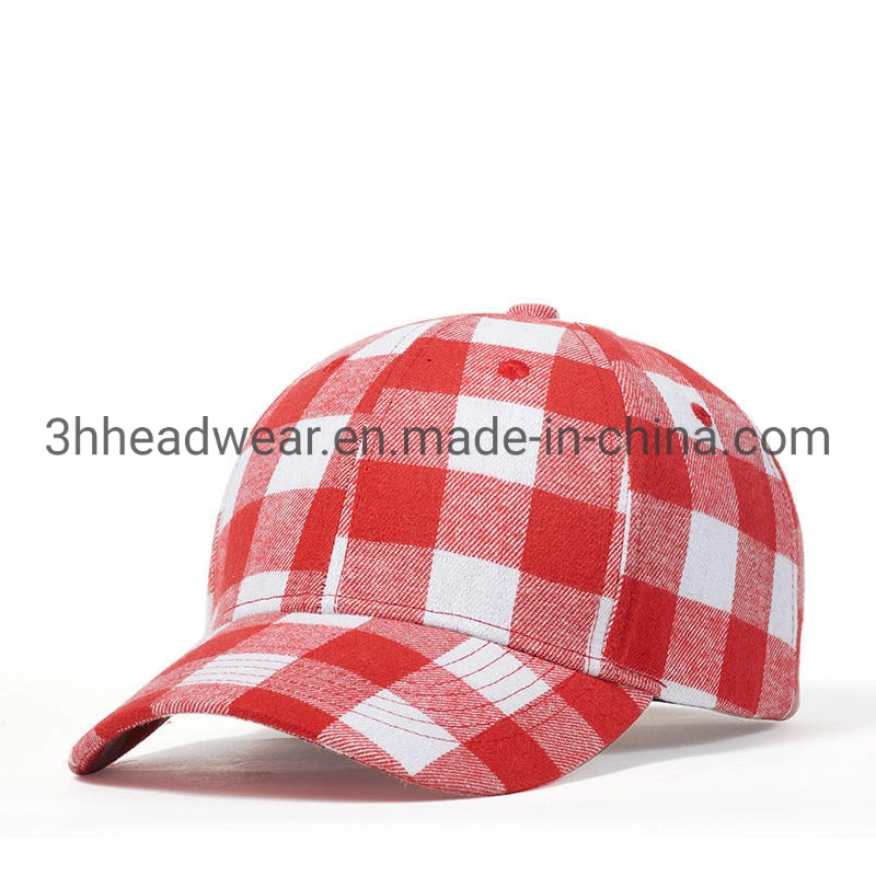 Classic Plaid lazer ajustável Esportes ao ar livre Gorras Custom Plaid Baseball Chapéus CAPS