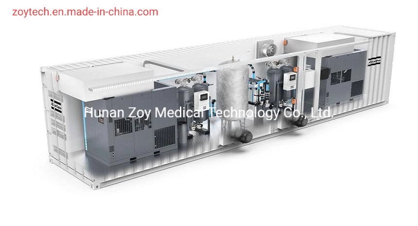 Containerized Psa Oxygen Generator System PLC Control Fully Integrated Mobile Oxygen Plant