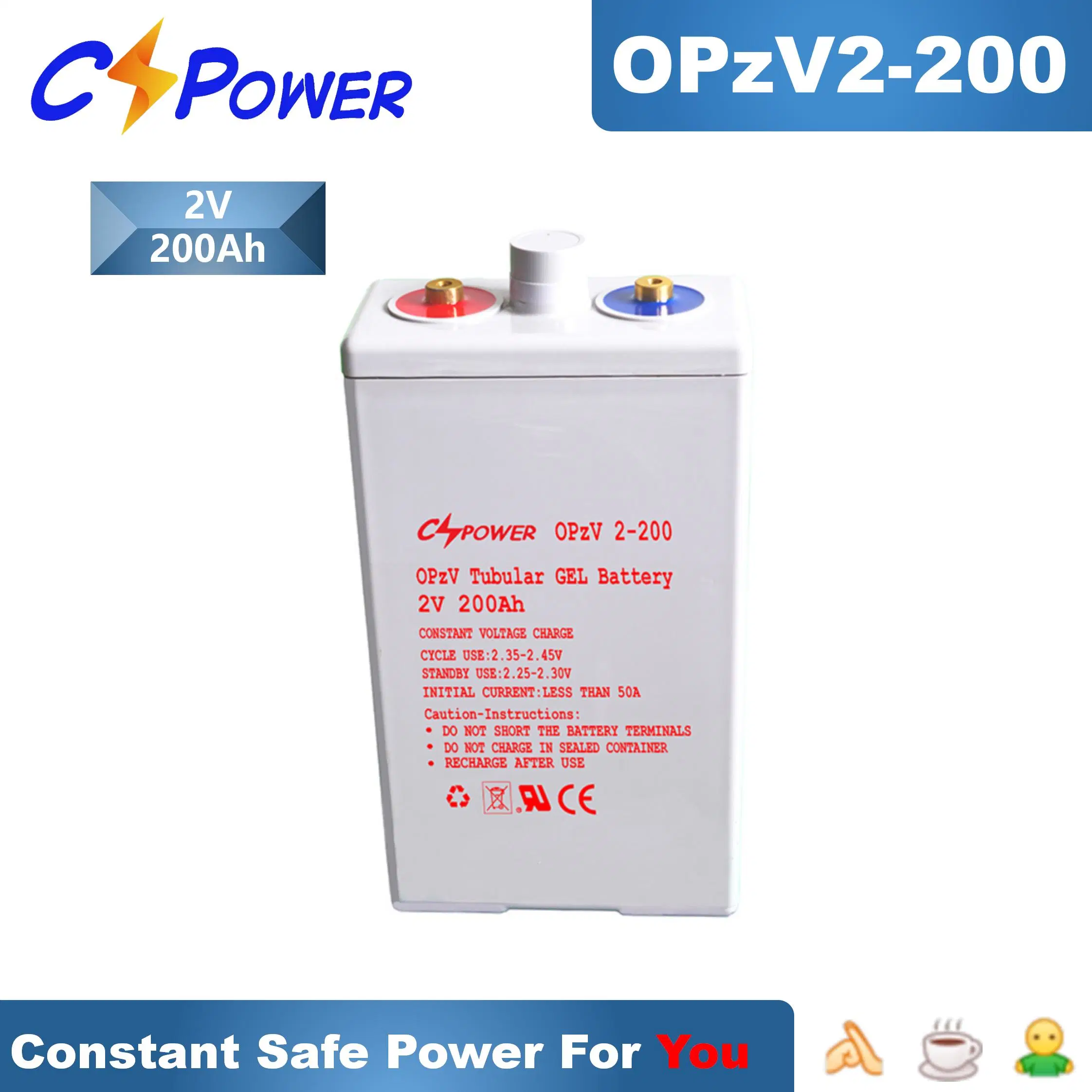 Cspower Deep-Cycle-Tubular-Gel-Solar-Batteries 2volt-3000ah/2500ah/2000ah/1000ah Opzv Battery/Energy-Storage-Solar-Panel Battery for Goverbment Projects/Csg