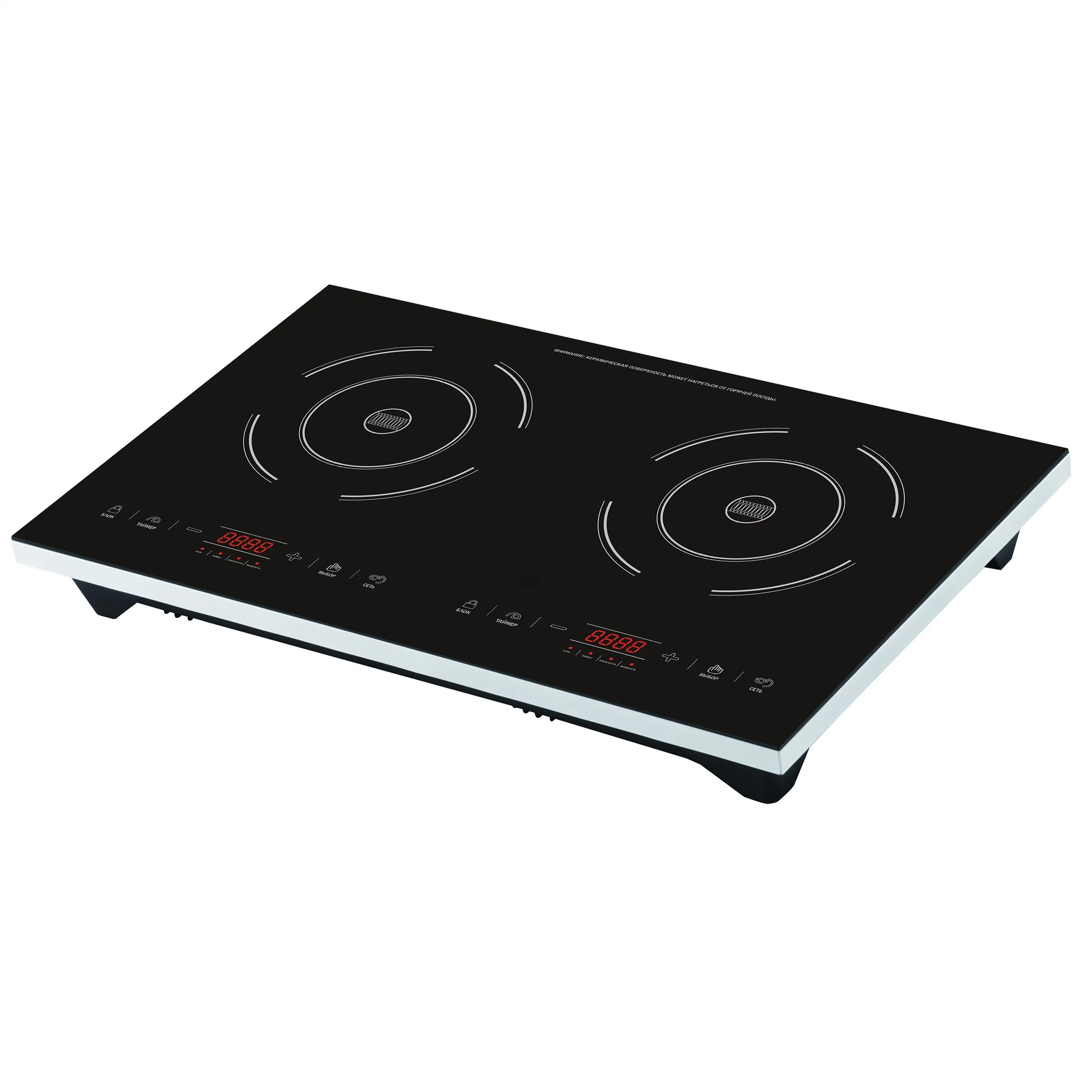 Single Induction Cooker Sensor Touch Control Full Glass Simple Function with Strong Body 2000W CE CB Passed