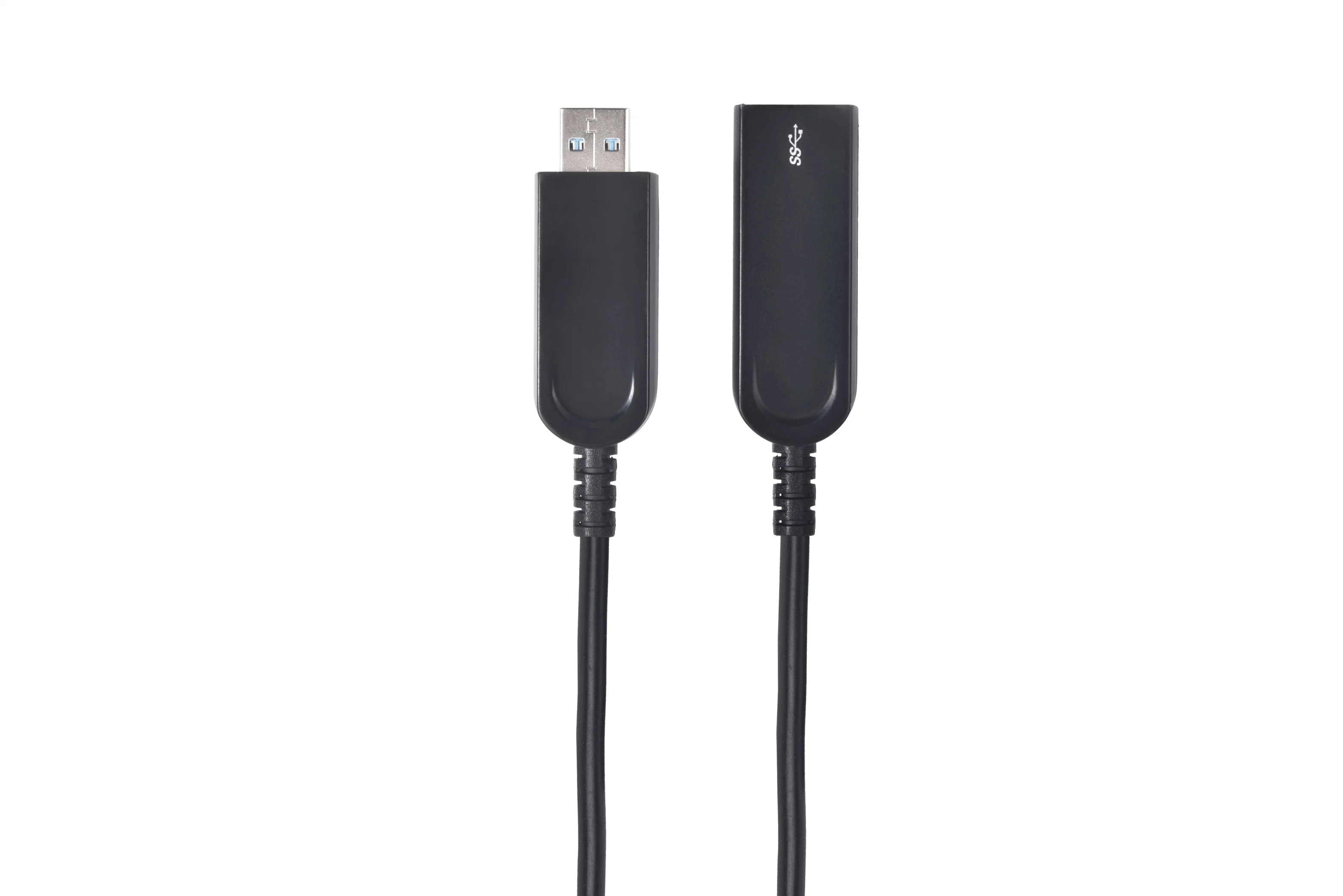 USB3.0 Super Speed Aoc Fiber Optic Cable USB Am/Af 50m Black