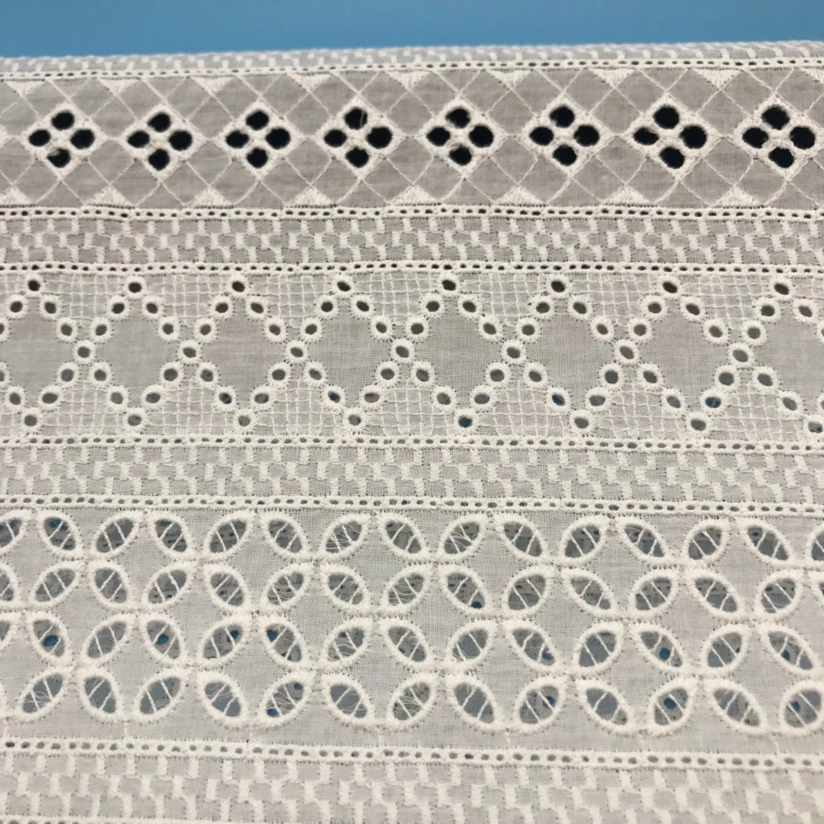 Factory Jacquard Knit Fashion Accessories Garment Fabric Dubai Cotton Lace