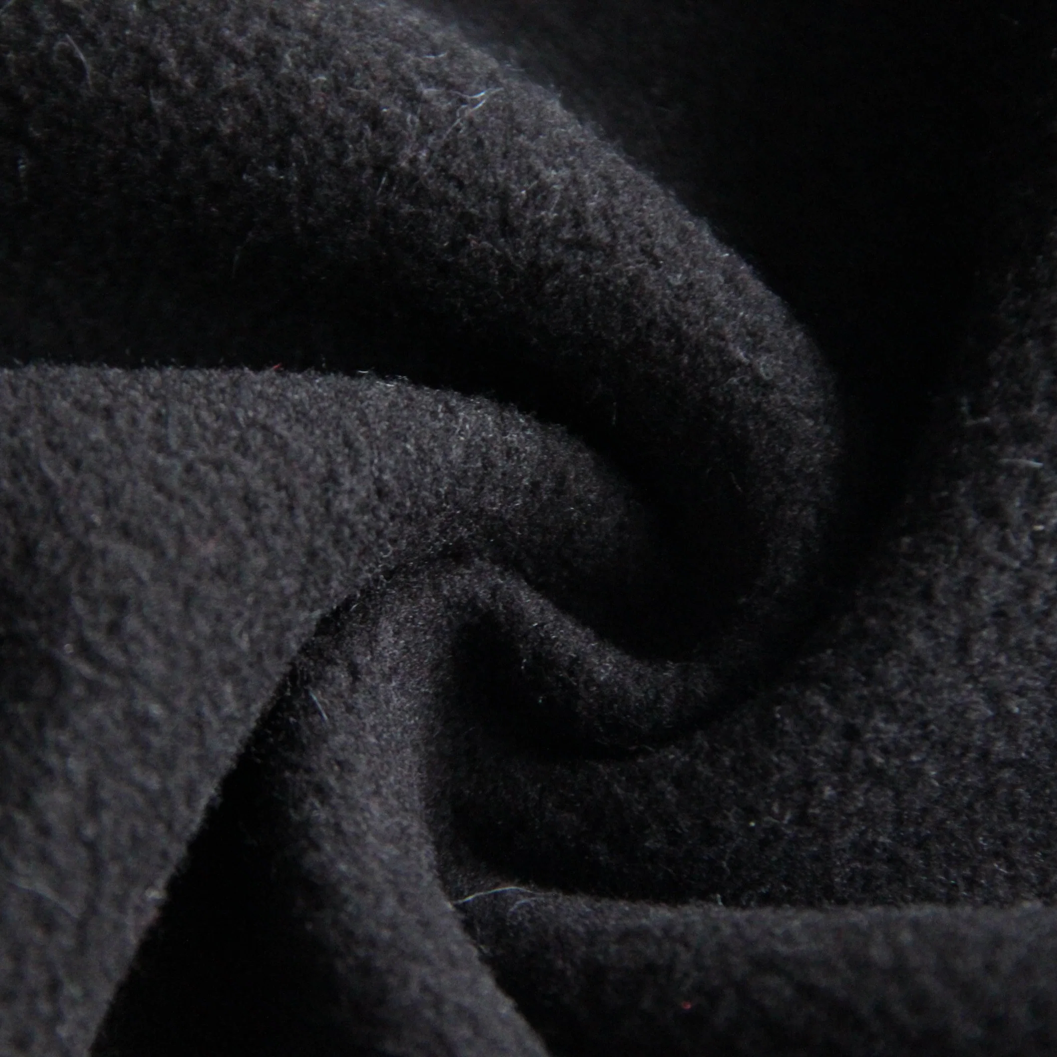 100%planície marinha de poliéster de tricotar tecido velo escovado 260-270GSM para a capa/Sportswear/Vestuário