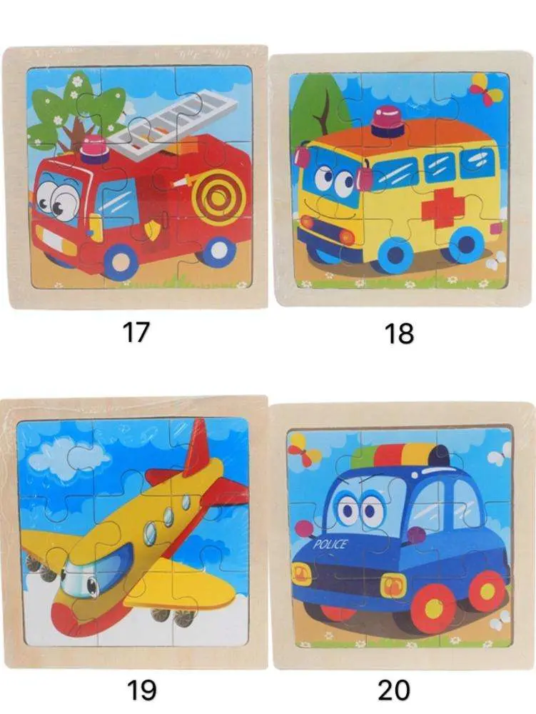 20 Pieces Wholesale/Supplier Customizing Educational Play Toy Kids Wooden Animal Jigsaw Puzzle