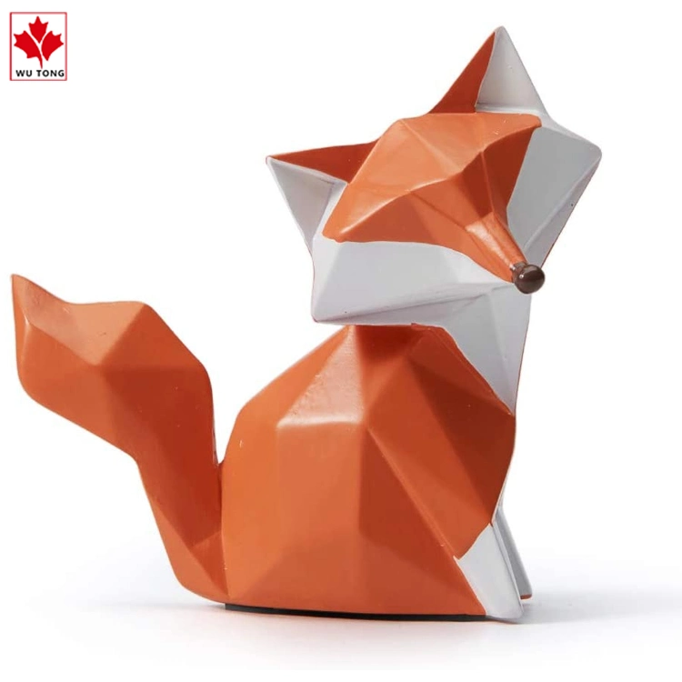 Benutzerdefinierte Einfache Home Dekoration Kunstharz Crafts Fox Figur