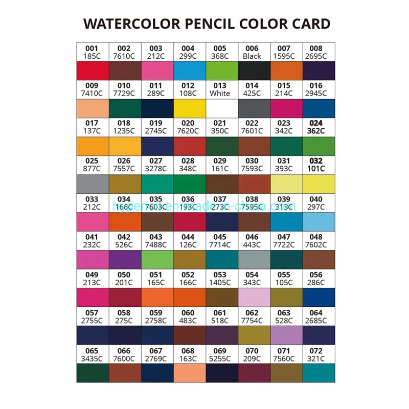 Hy07050-Office School Stationery Art Supplies مجموعة من 50 قلمًا رصاصًا ملوّن في الأنبوب البلاستيكي