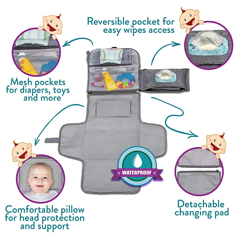 Portable Waterproof Travel Baby Diaper Pad Change for Newborn Girls Boys