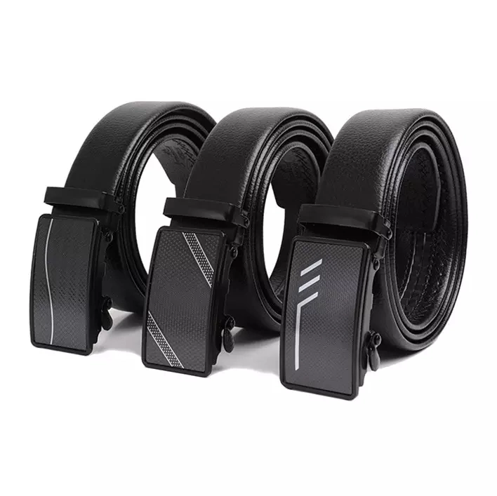 Wholesale/Supplier Custom New Adjustable Casual Automatic Buckle Belt Fashion Lxurury Business Men Black Genuine Leather Belts